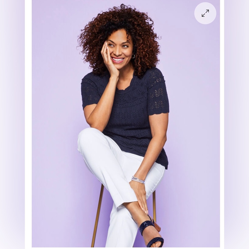 Talbots Navy Top